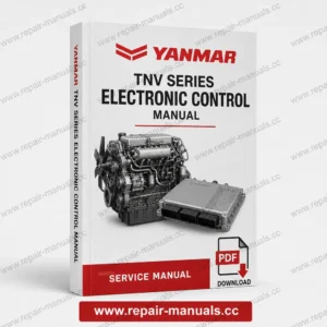 Yanmar TNV Series Electronic Control Manual PDF cover with electronic system diagnostics and control information