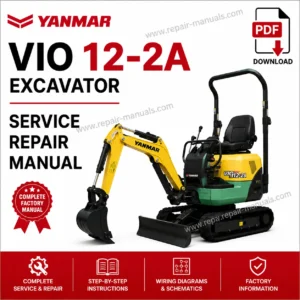 Yanmar VIO 12-2A Excavator Service Repair Manual PDF cover with maintenance and repair information