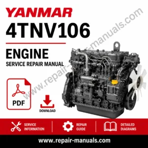 Yanmar 4TNV106 Engine Service Repair Manual PDF cover with engine repair and maintenance information