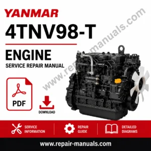 Yanmar 4TNV98T Engine Service Repair Manual PDF cover featuring engine repair and maintenance details